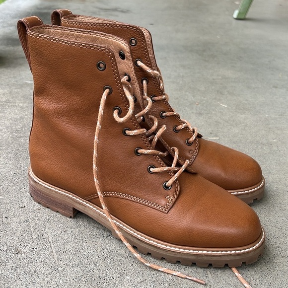 MADEWELL The Clair Lace-Up Boot in Leather Size 6 - Picture 13 of 15
